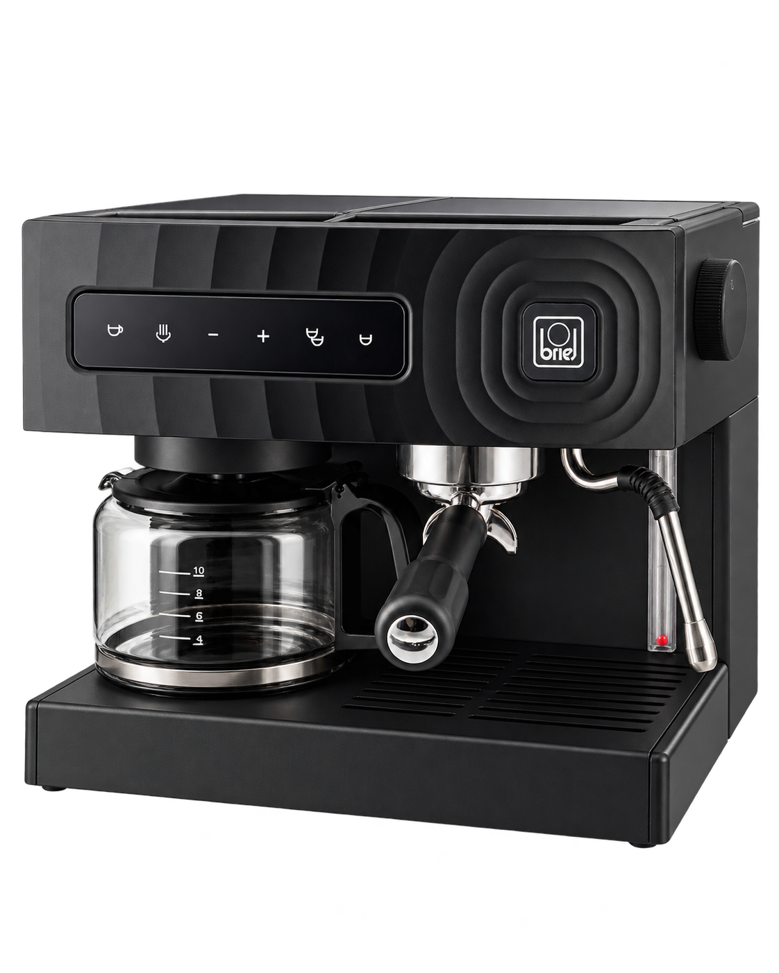 Máquina combinada Briel Mastermix Espresso & Filter preta, espresso e café de filtro, vista 3