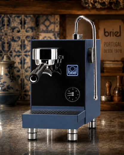 Máquina de espresso Briel M de caldeira dupla, azul