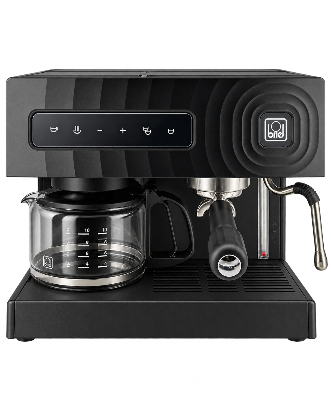 Máquina combinada Briel Mastermix Espresso & Filter preta, espresso e café de filtro, vista 1