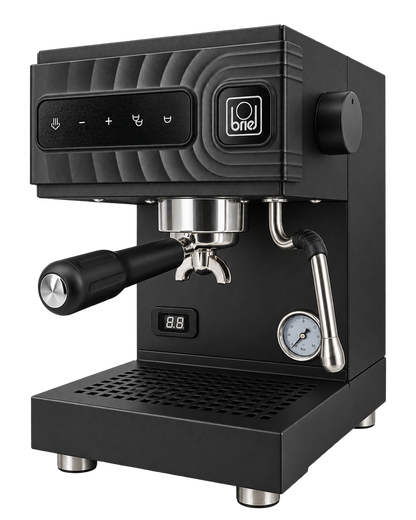 Máquina de espresso compacta Briel Mezzo preta, vista 1